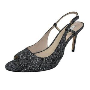 Cole Haan Bethany Black and White Slingback Heels